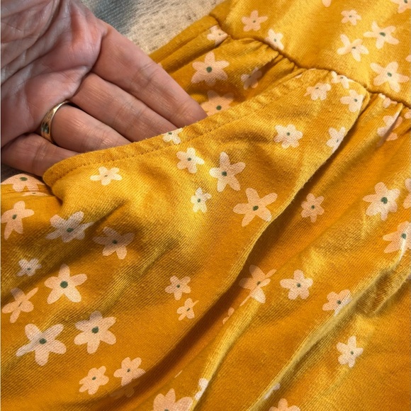 5 for $25 - Cat & Jack Yellow Floral Casual Dress - Picture 2 of 3
